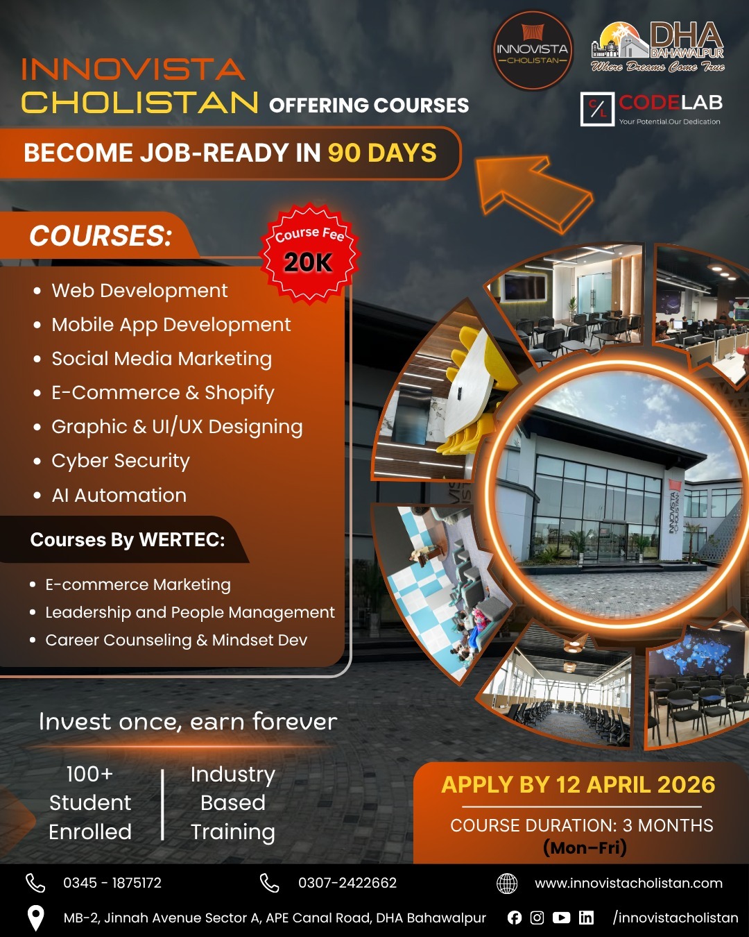 InnoVista Cholistan Facebook ad: Registrations OPEN NOW for New Batches!