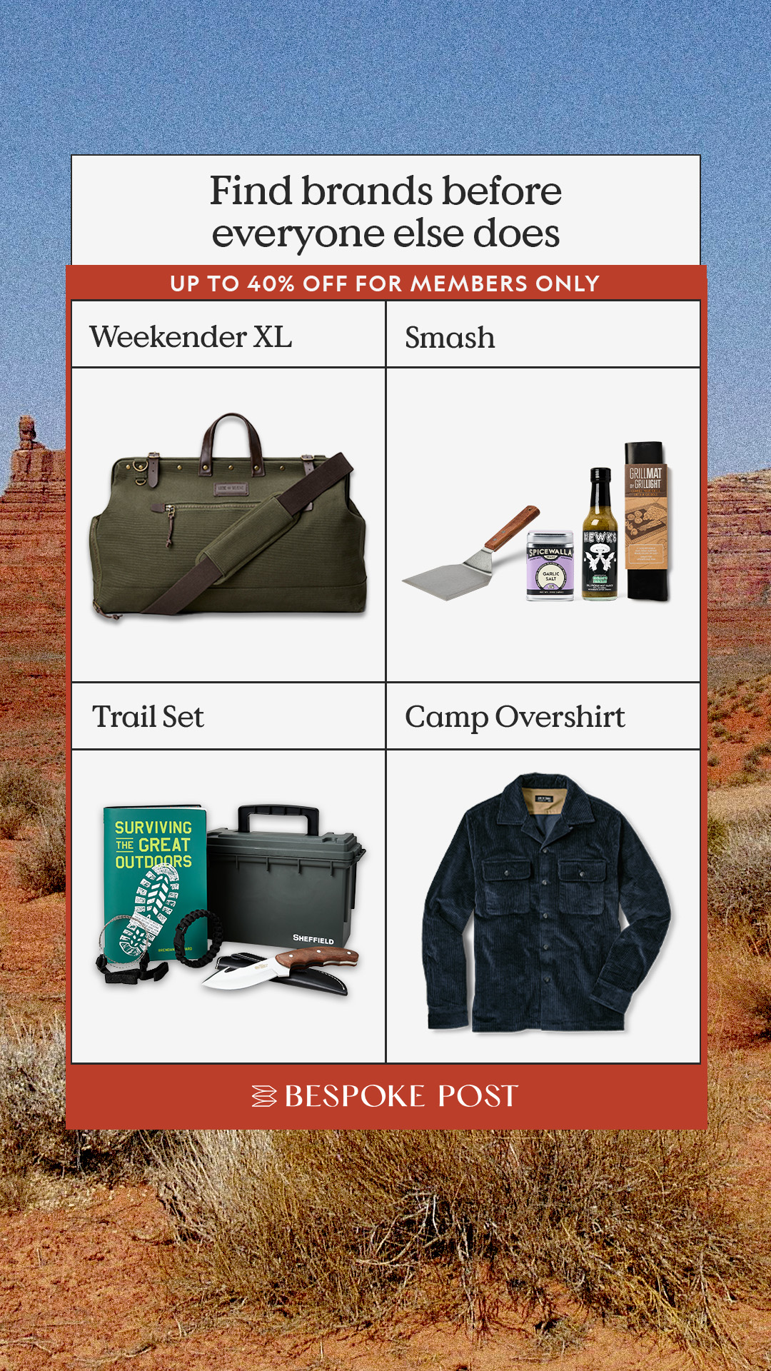Bespoke Post Facebook ad
