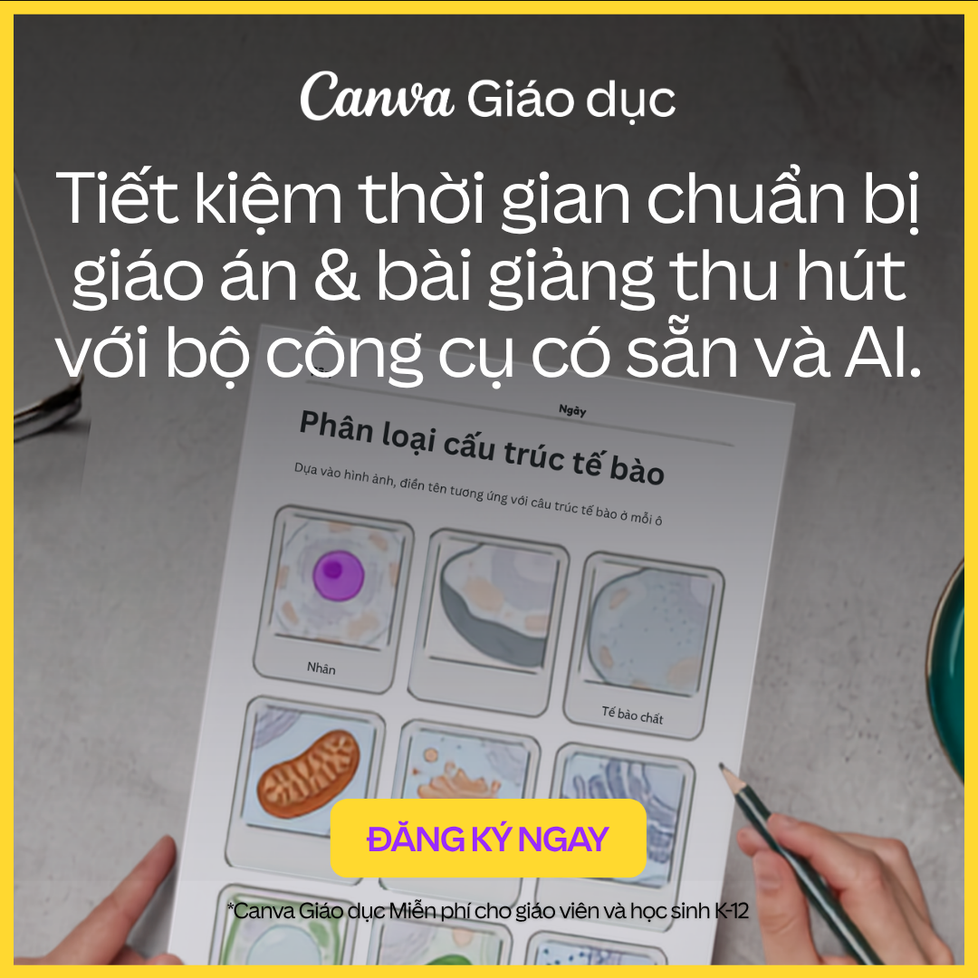 Canva Vietnam Facebook ad: Đăng ký Canva Giáo dục miễn phí