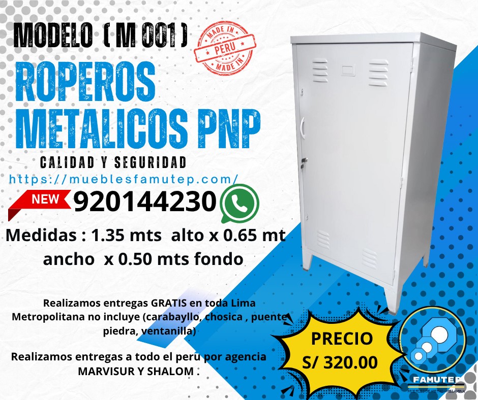 Roperos de metal PNP famutep Facebook ad: Si eres policía y buscas un ropero metálico…