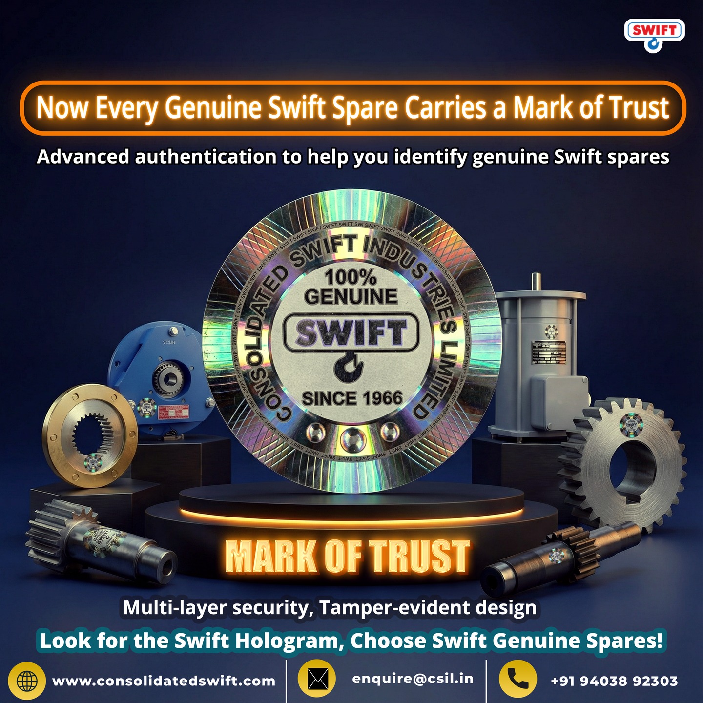 Consolidated Swift Industries Limited Facebook ad: Spares and Services - Bajaj INDEF