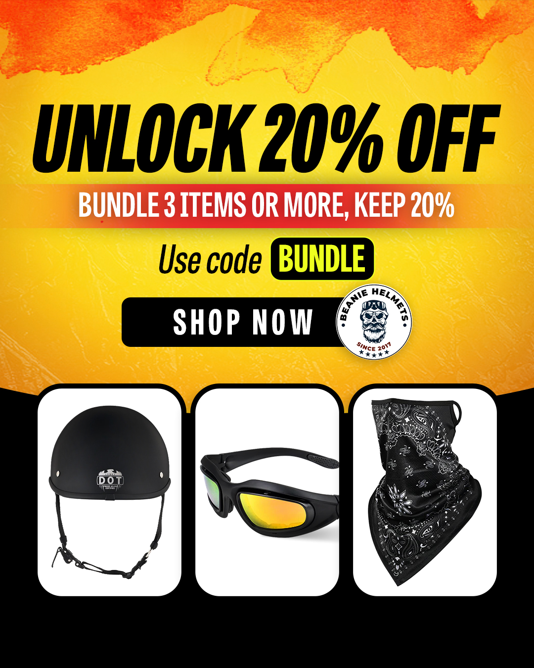 Beanie Helmets Facebook ad