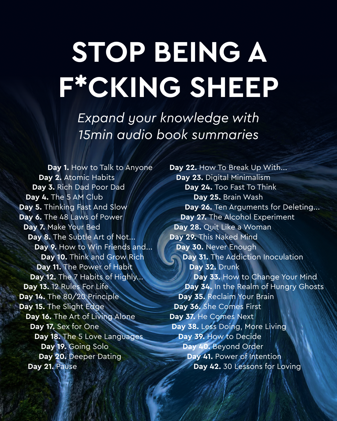 Blinkist Facebook ad: Stop Being Boring As F*ck With Blinkist, The App Apple…
