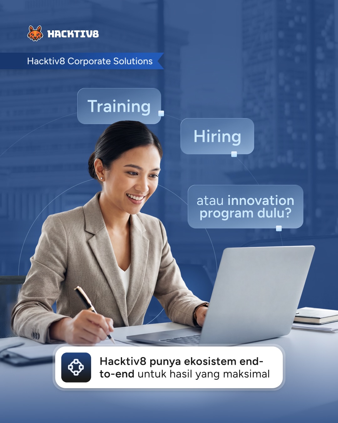 Hacktiv8 for Business Facebook ad