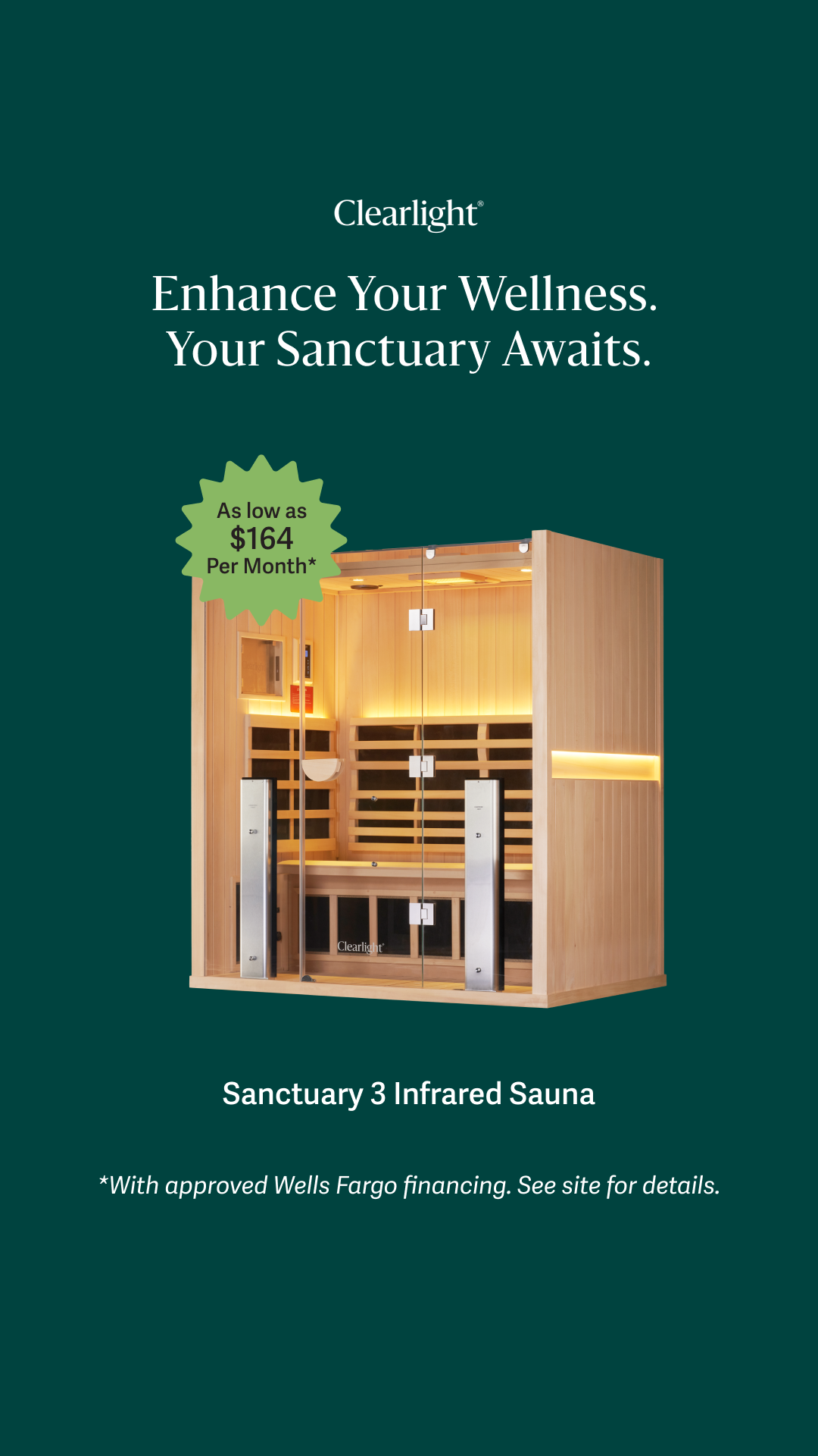 Clearlight Infrared Saunas Facebook ad