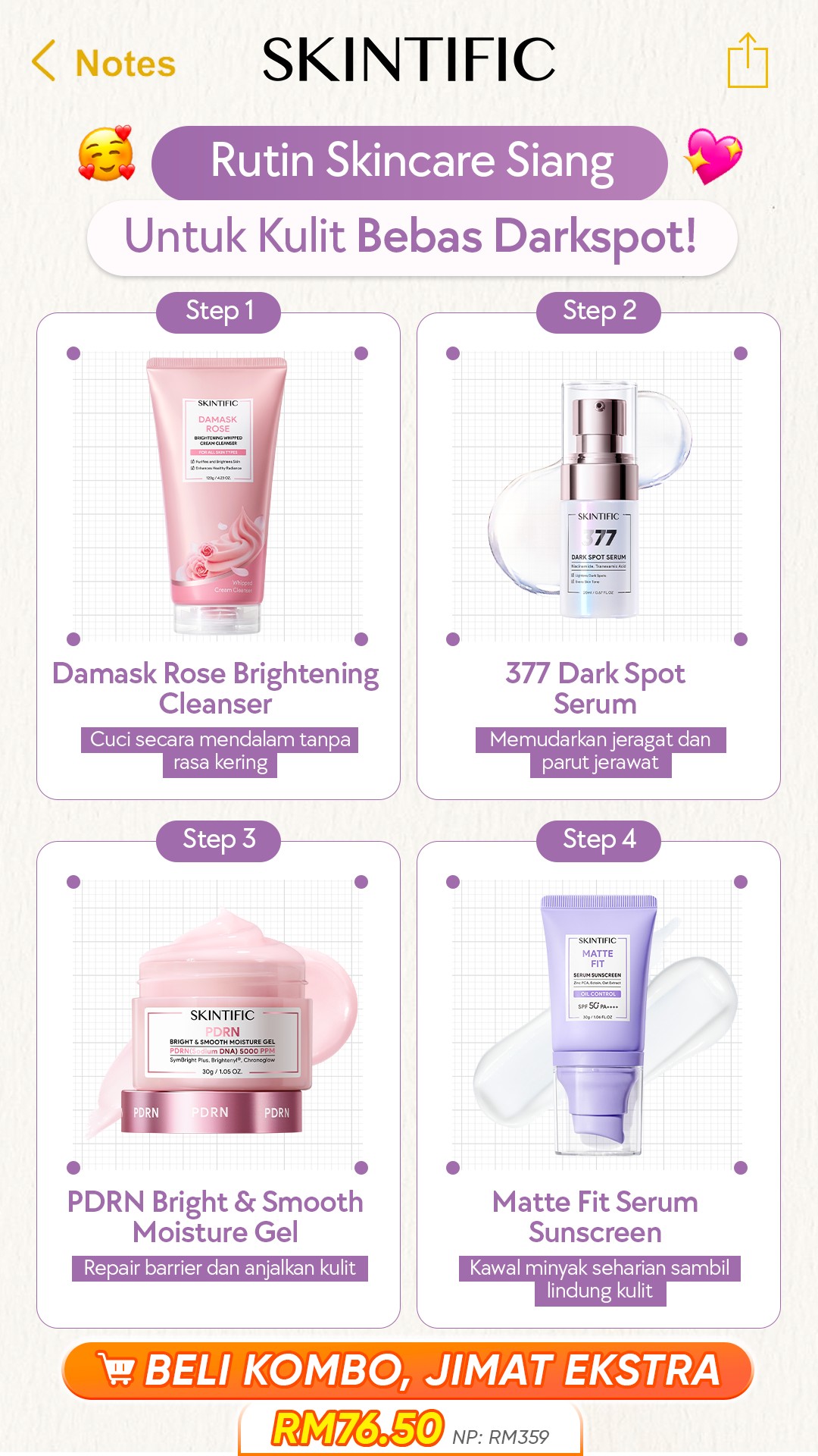 SKINTIFICmy Facebook ad