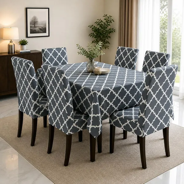 Saga Stuffer Facebook ad: Buy Polycotton Blue Diamond 6-Seater Table & Chair Covers…
