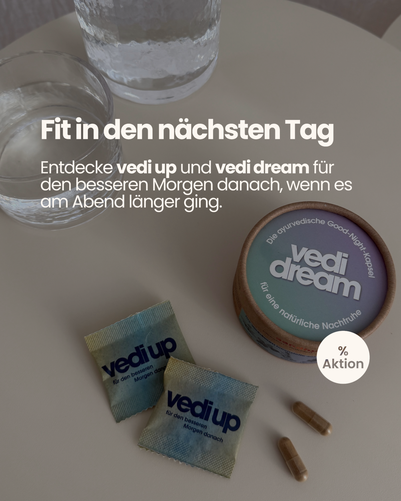 SANDHYA Facebook ad: Gut schlafen nach einem langen Abend? So geht's.