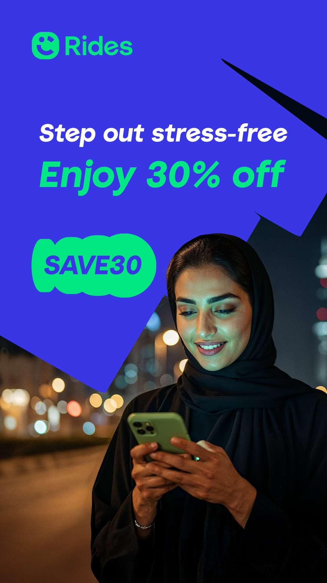 Careem Facebook ad: Ride with Peace of Mind