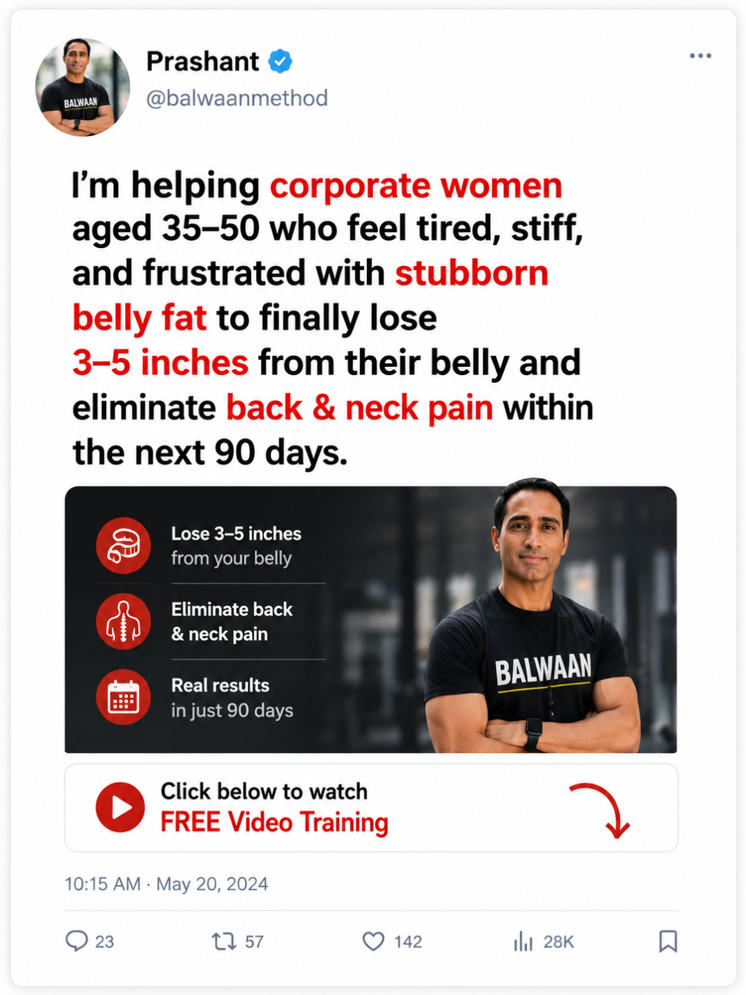 Balwaan Fitness Facebook ad