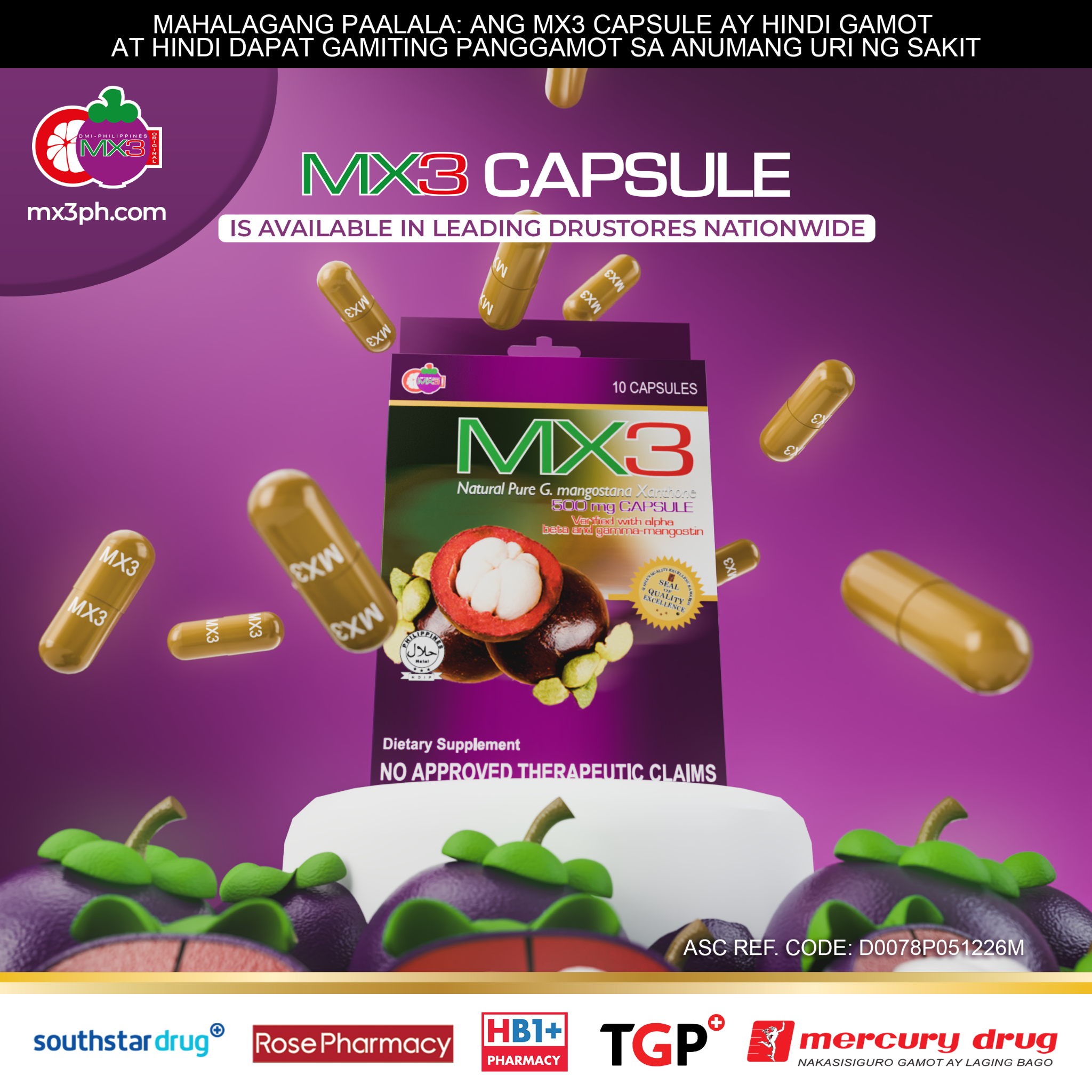 MX3 Natural Supplements Facebook ad