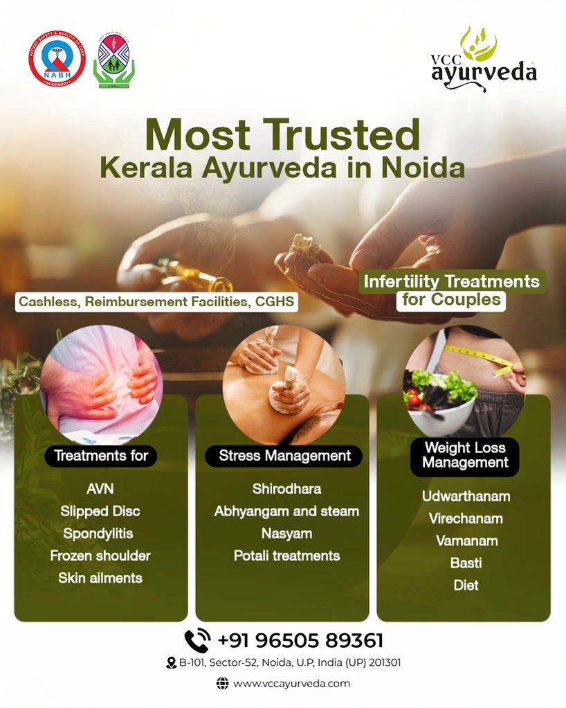 VCC Ayurveda Facebook ad: नोएडा में असली केरल आयुर्वेद उपचार!