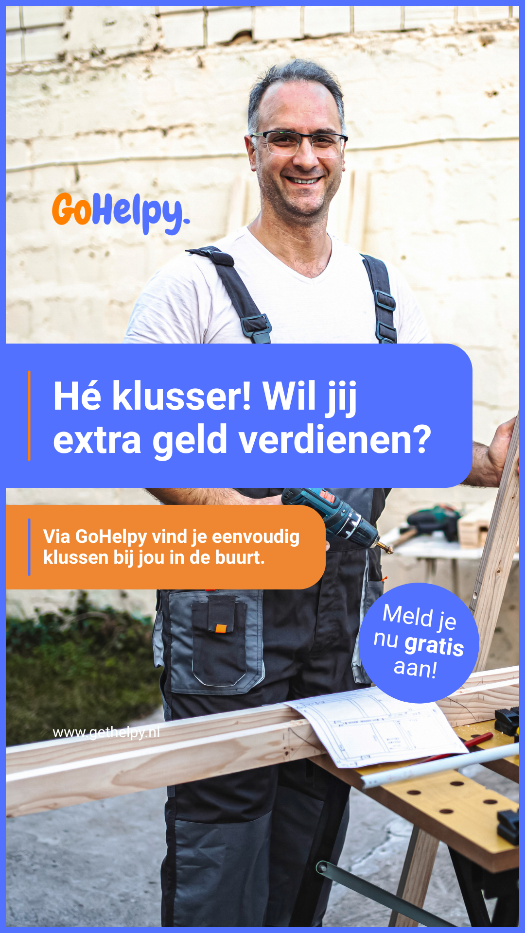 Helpy / Klusplatform Facebook ad from Nov 14, 2025