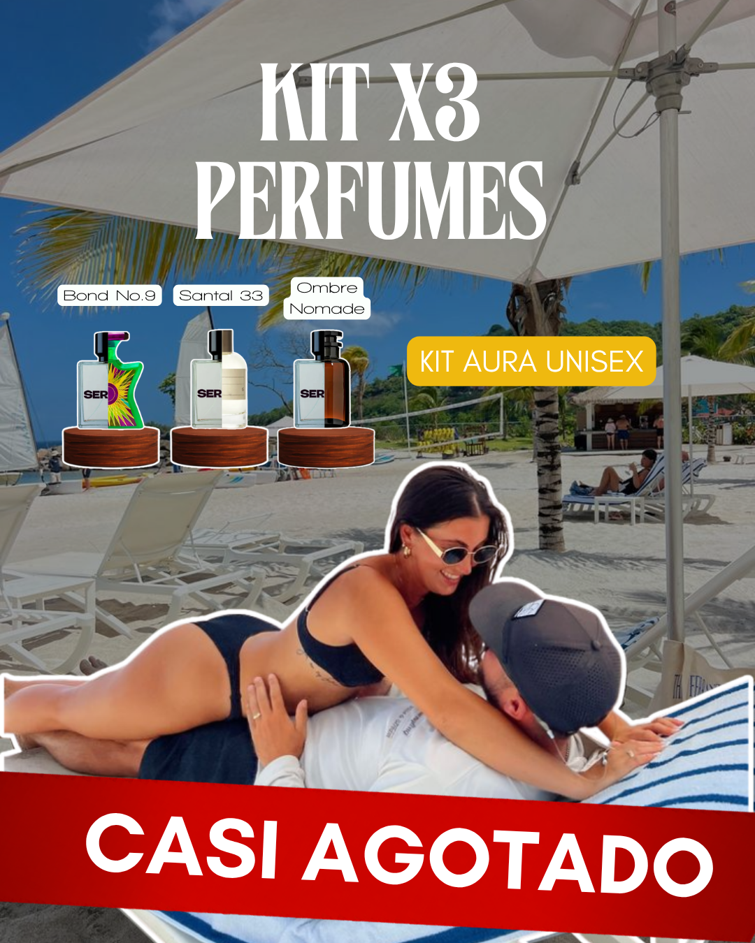 Serene parfum. Facebook ad: Paga 2 y Lleva 3, Arma tu Kit