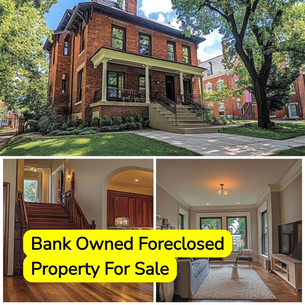 The Round Web Ripple Facebook ad: Bank Owned Foreclosed Property For Sale!