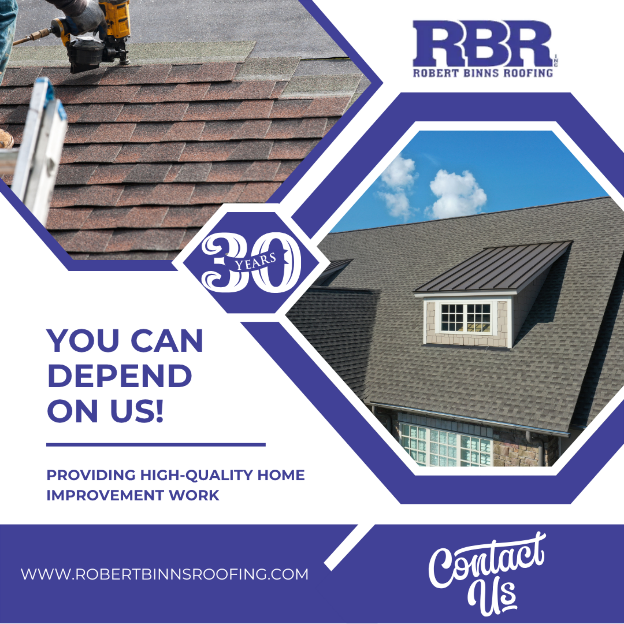 Robert Binns Roofing Inc. Facebook ad