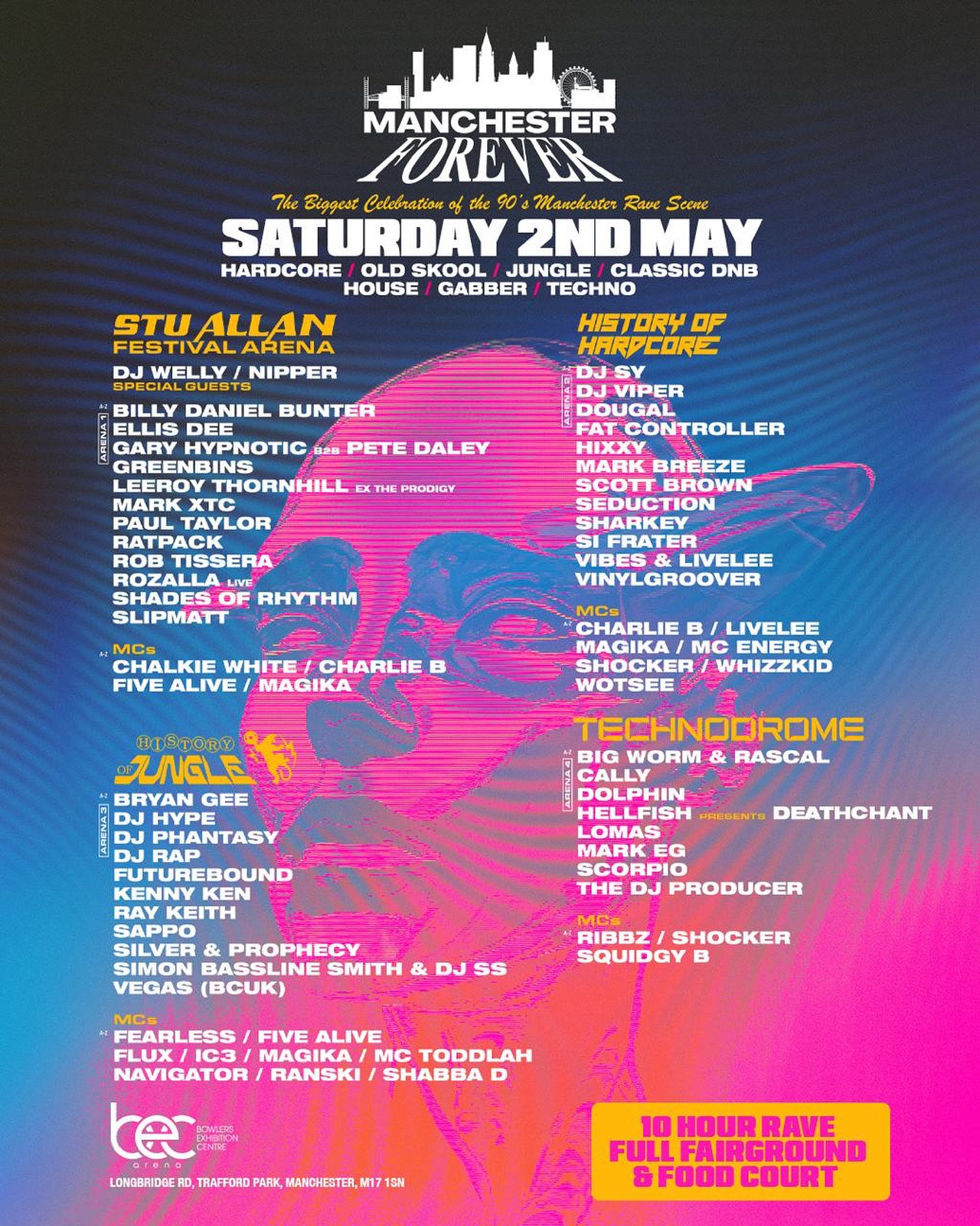 Forever Presents Facebook ad: Manchester Forever at Bowlers Exhibition Centre