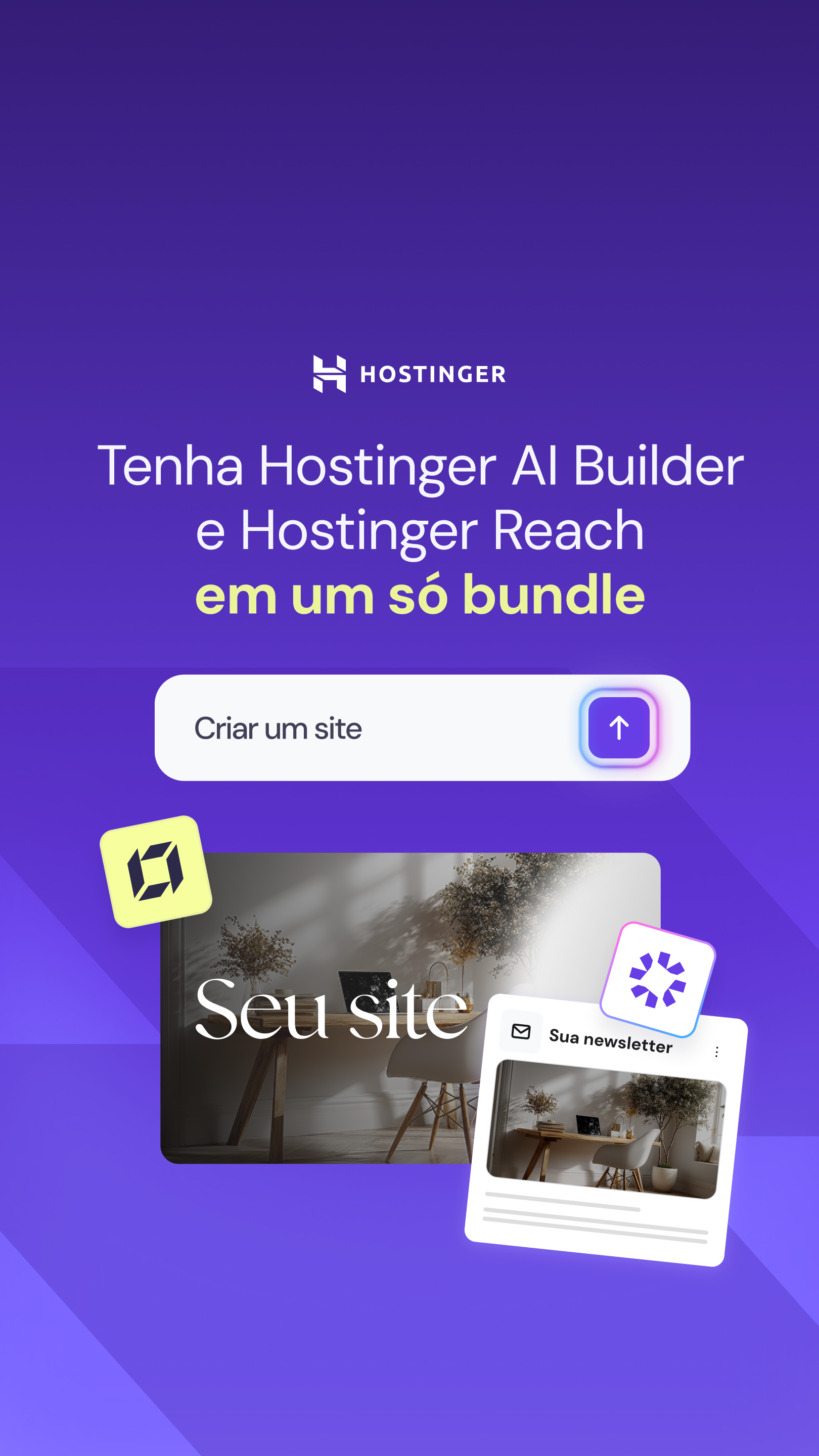 Hostinger Facebook ad: Cresça com a Hostinger