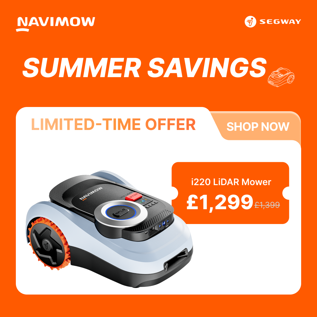 Segway Navimow Facebook ad: Smart Mowing Made Easy