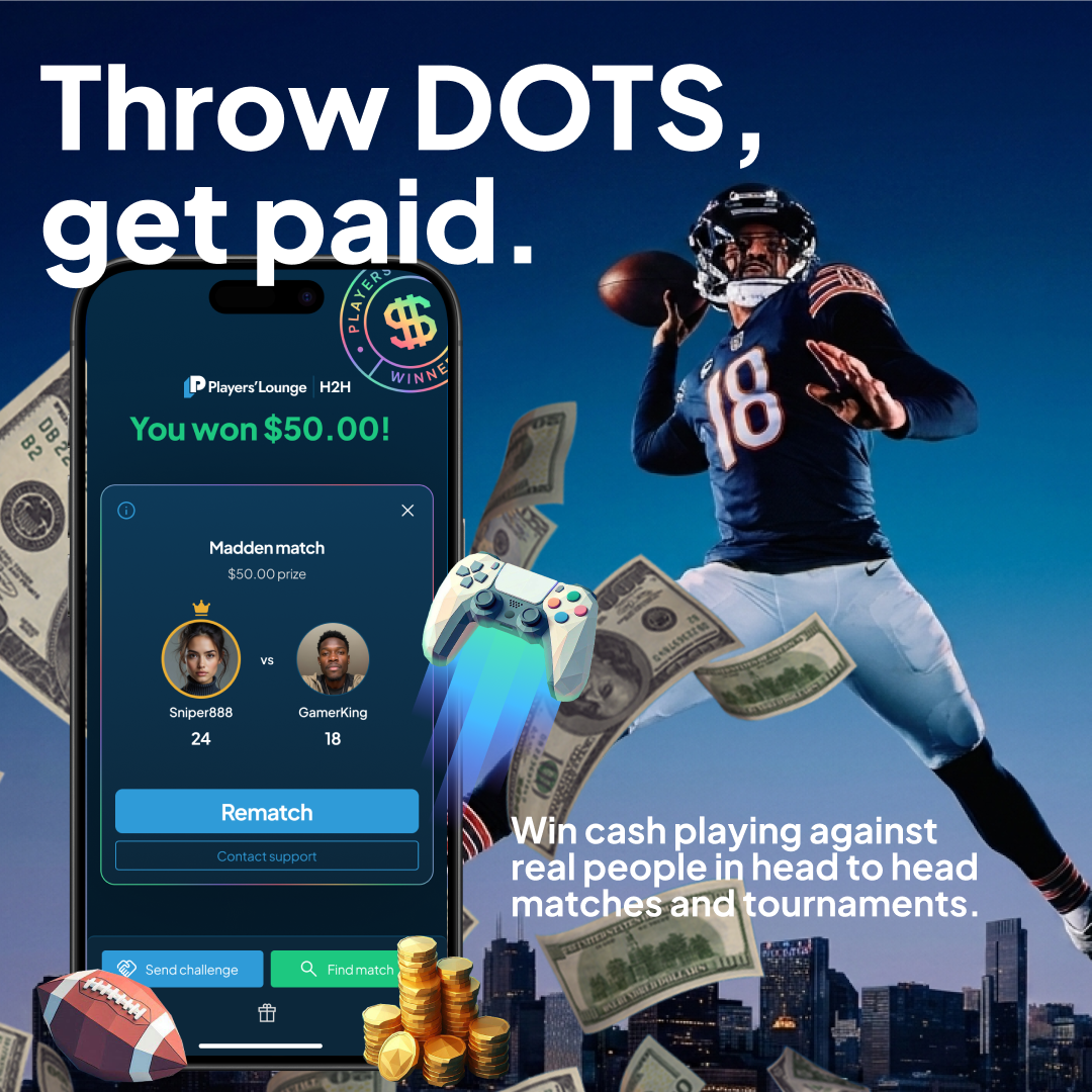 Players' Lounge Facebook ad: 100% first deposit match!