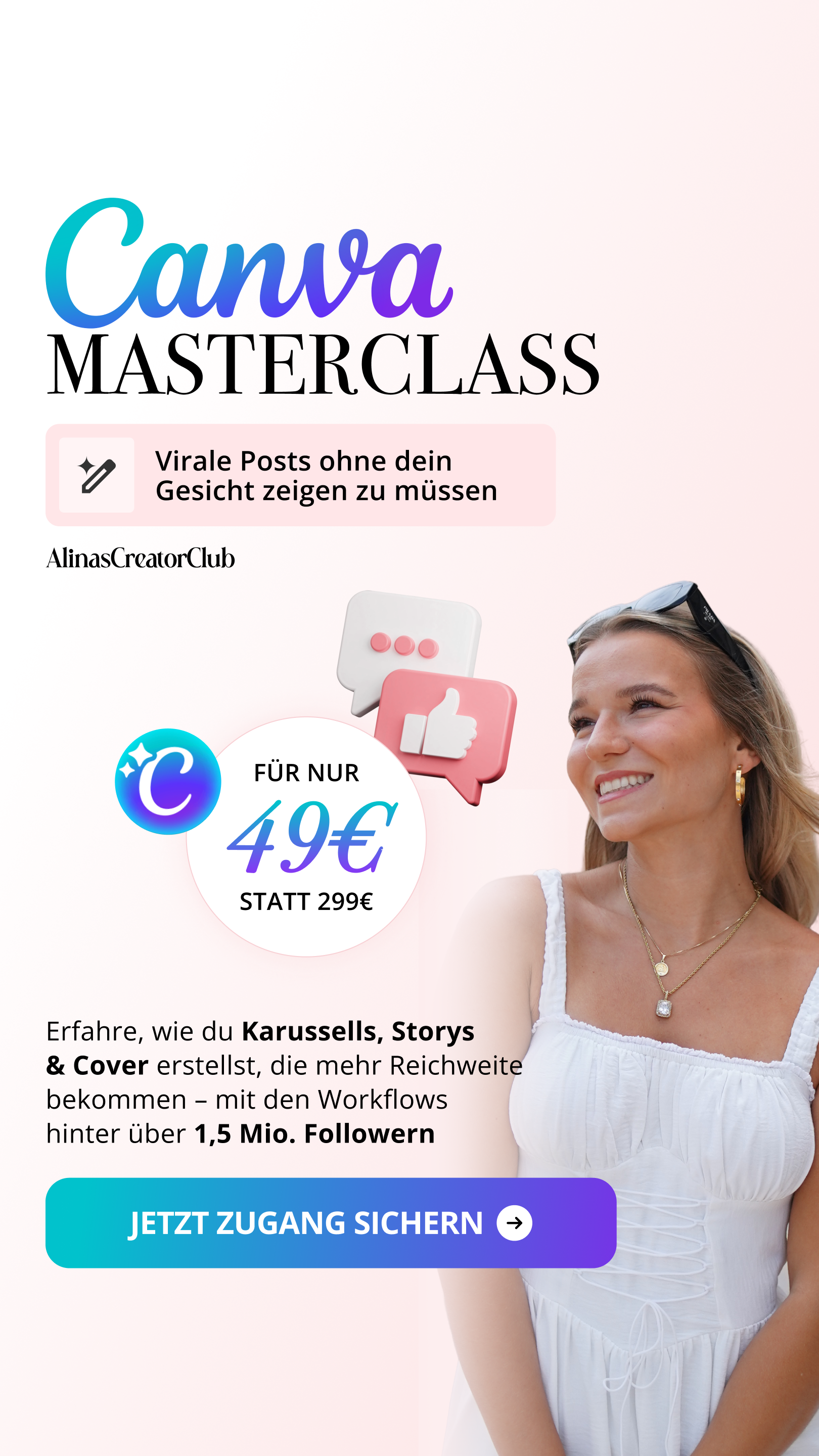 Alinas Creator Club Facebook ad