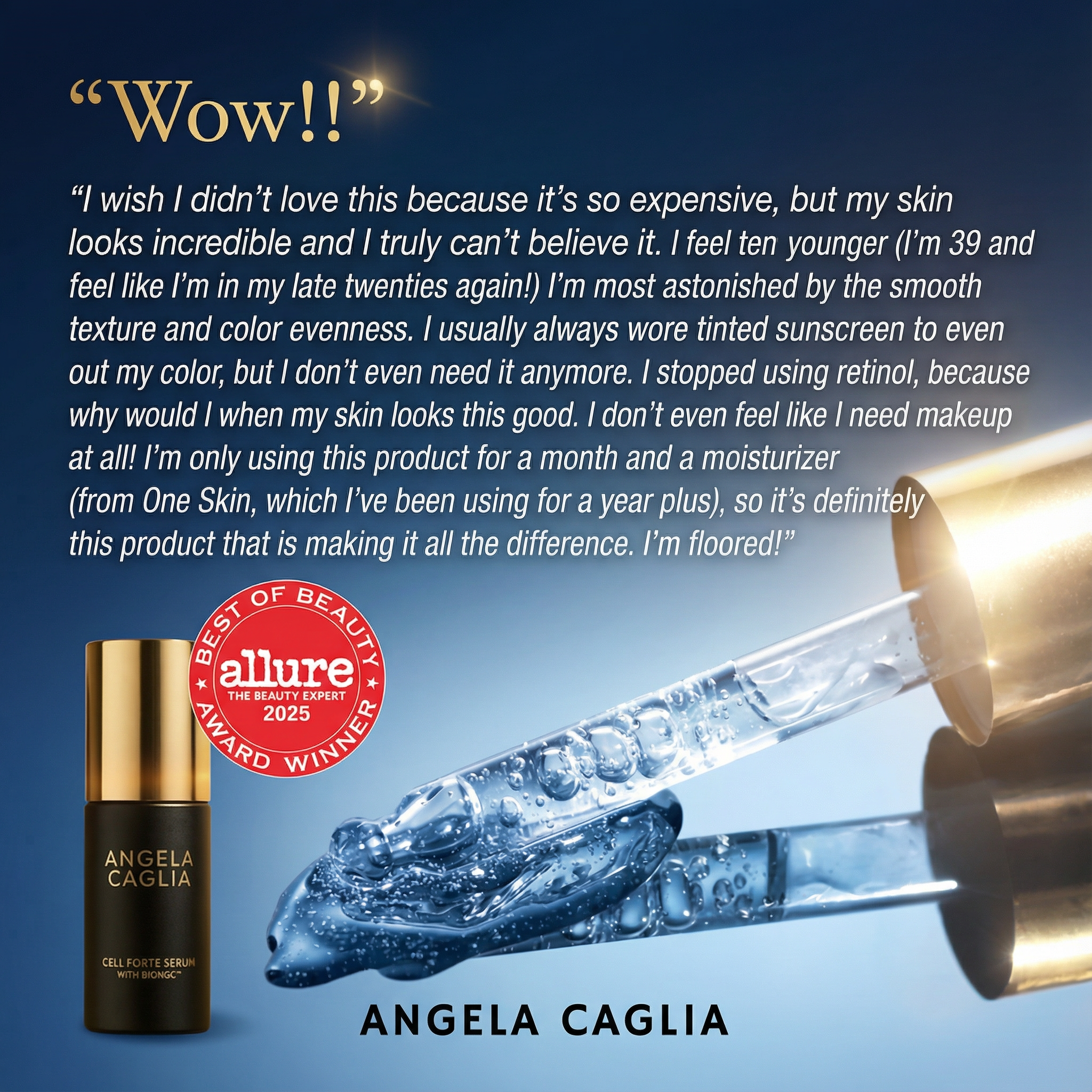 Angela Caglia Skincare Facebook ad
