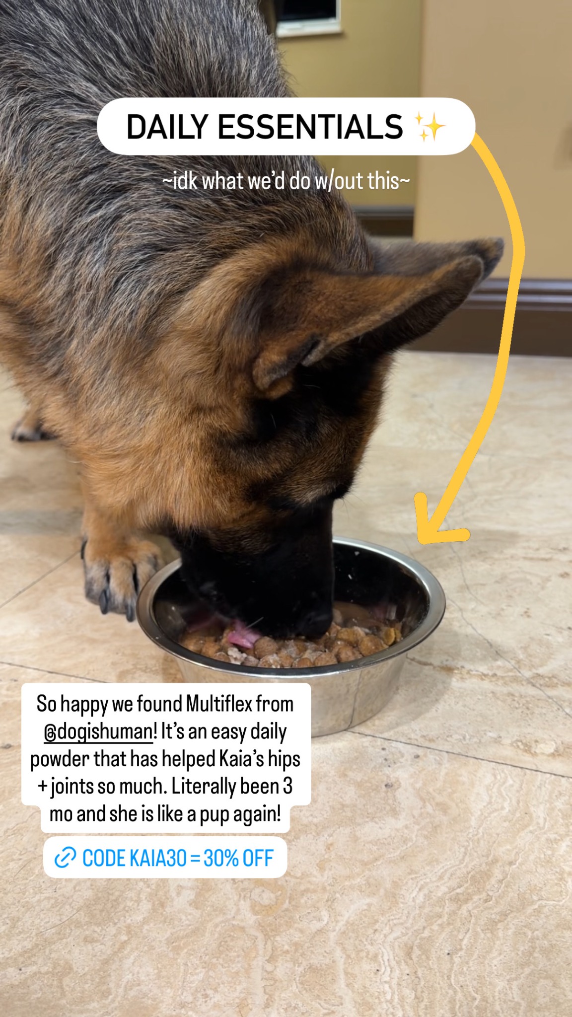 Kaia Bear Facebook ad: Daily Hip & Joint Care, Real Results