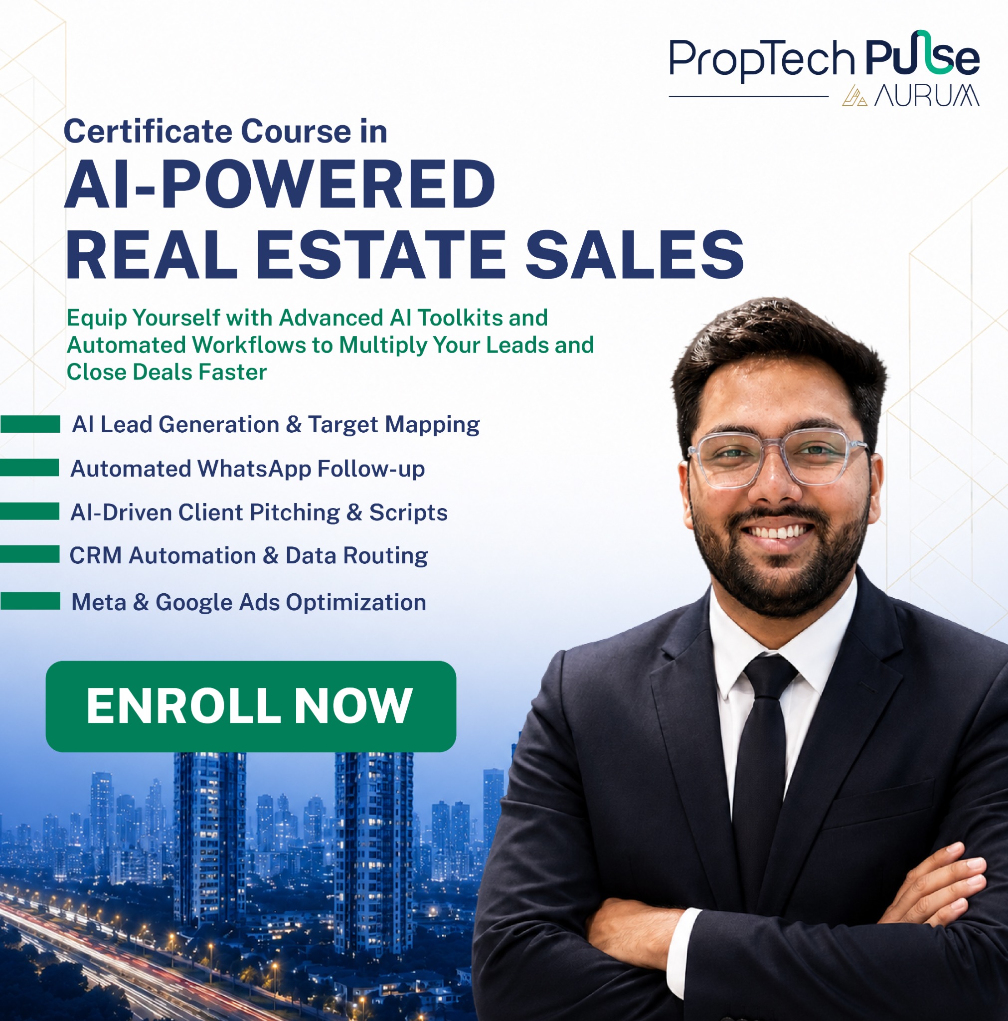 Aurum PropTech Limited Facebook ad: AI-Powered Real Estate Sales Course