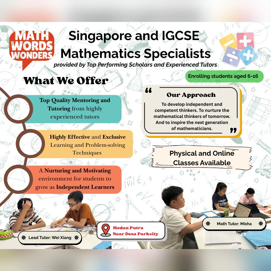 Math, Words & Wonders Facebook ad
