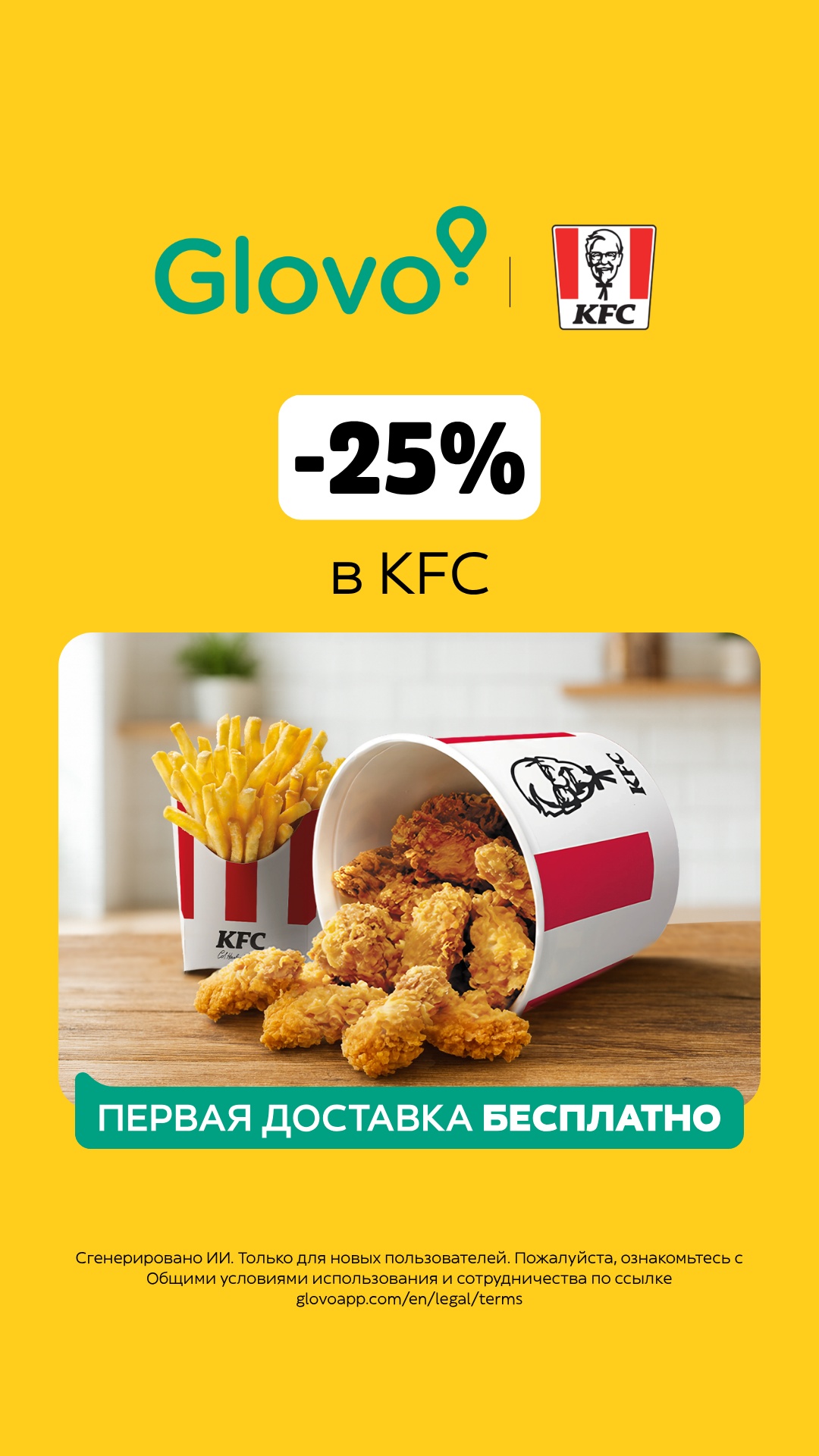 Glovo Facebook ad: Заказать Glovo