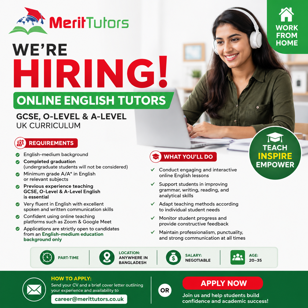 Merit Tutors Facebook ad: ๐๐ฉ๐ฉ๐ฅ๐ฒ ๐๐จ๐ฐ