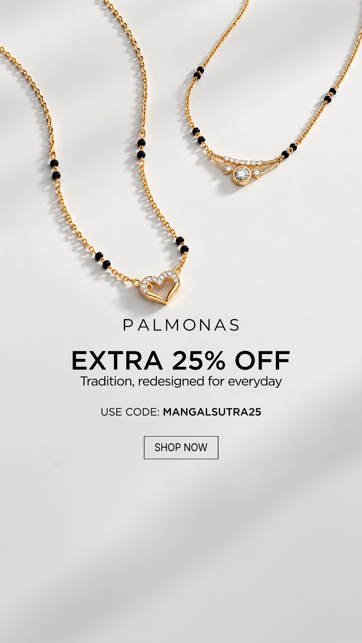 Palmonas Facebook ad: Palmonas Silver Mangalsutras