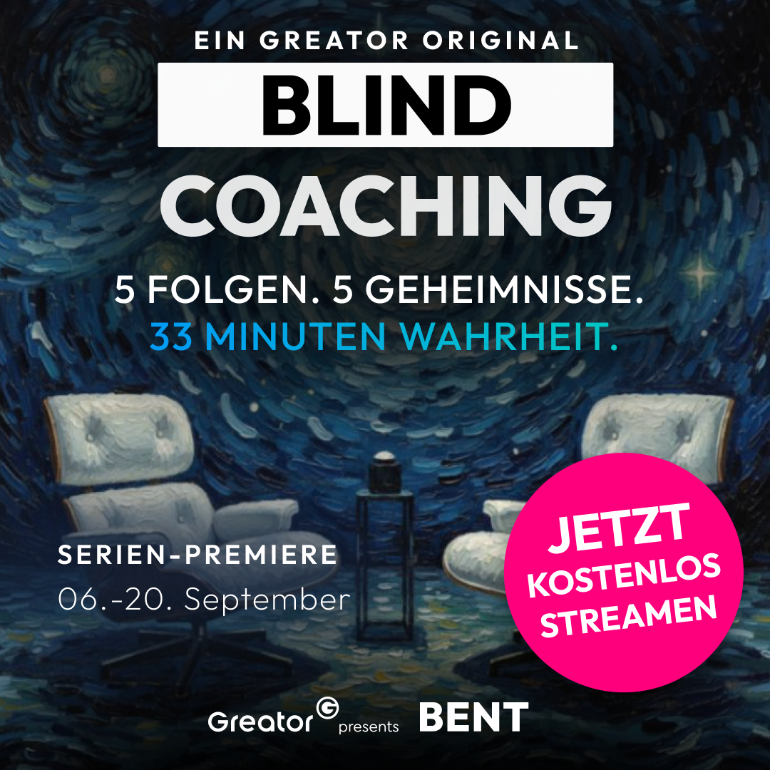 Greator Facebook ad: Ein Raum. Zwei Sessel. Ein Durchbruch.