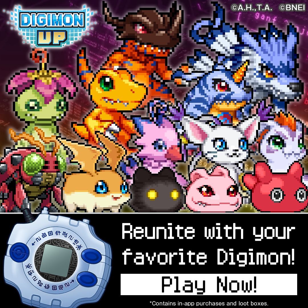 Digimon UP Facebook ad: A new Digimon mobile game