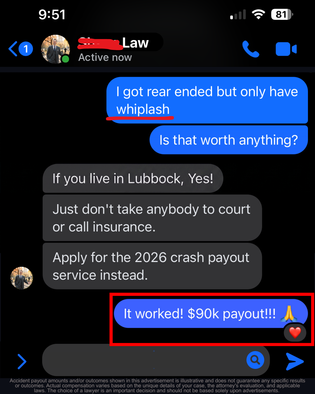 Accident Connect Facebook ad