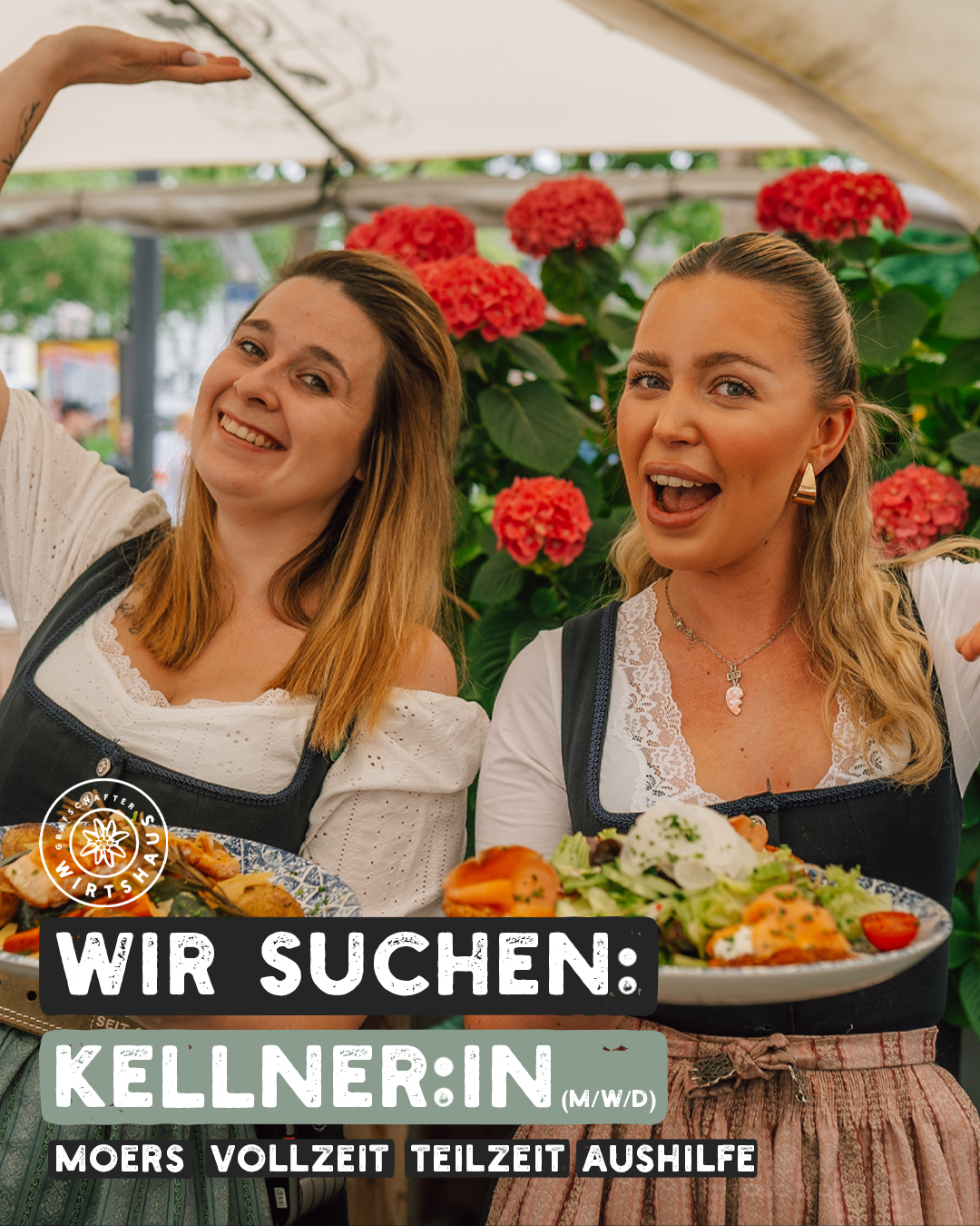 Grafschafter Wirtshaus Facebook ad: Kellner:in (m/w/d) gesucht!