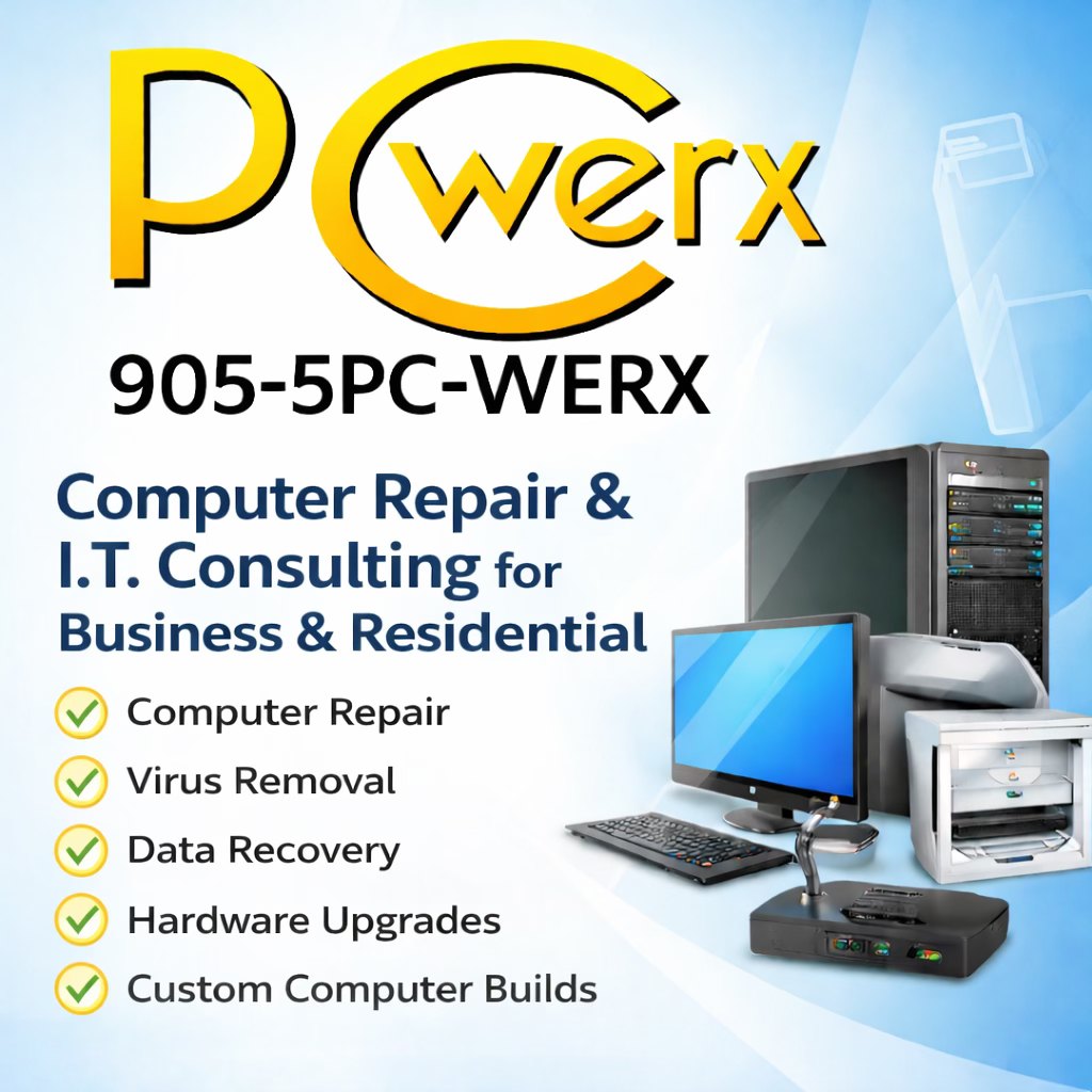 PC Werx Facebook ad: PC Werx provides Professional Computer Repair Services &…