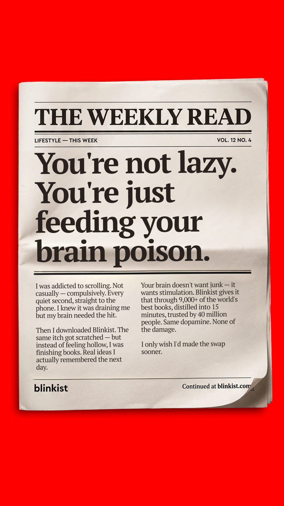 Blinkist Facebook ad