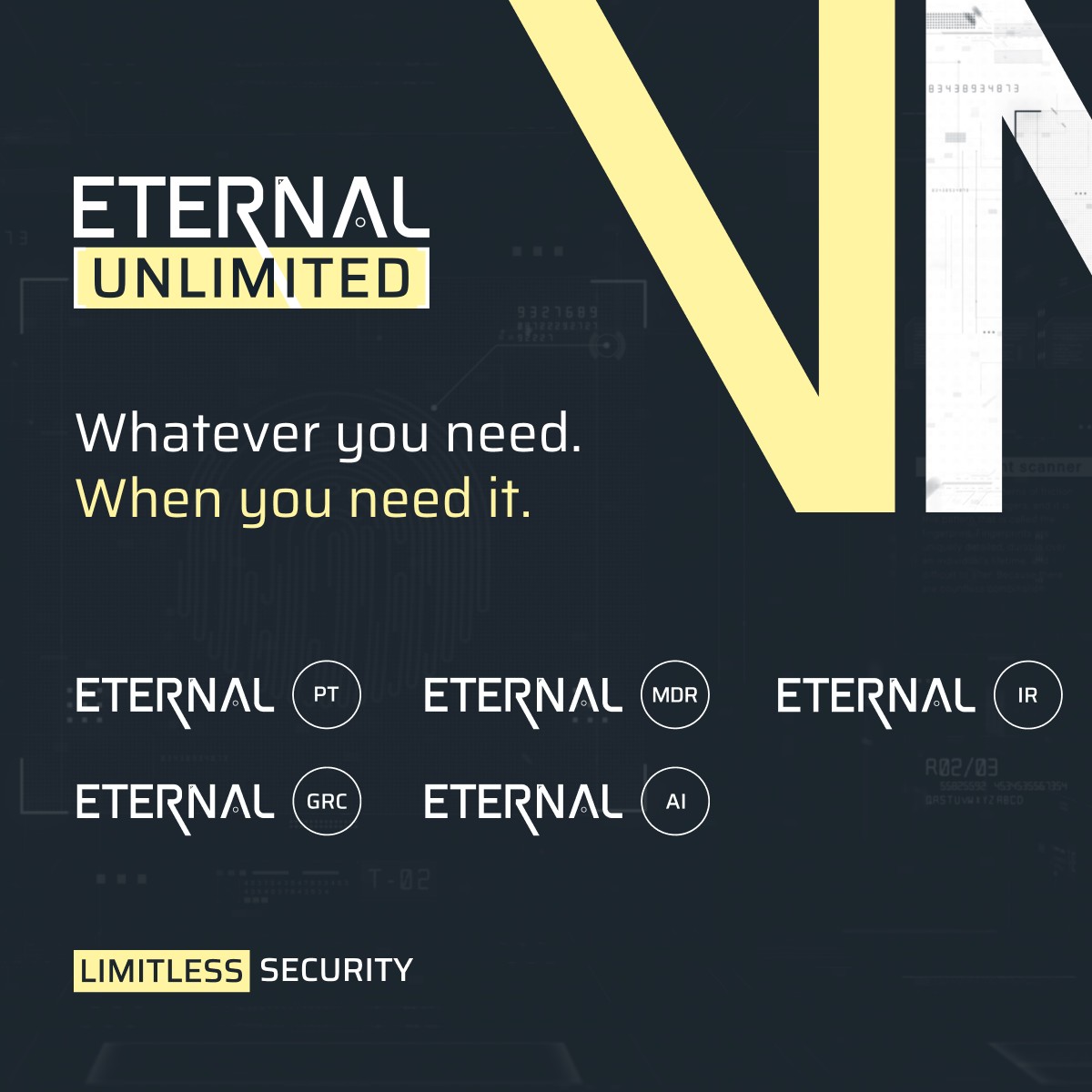 Eternal Cyber Facebook ad: AI threats are limitless.