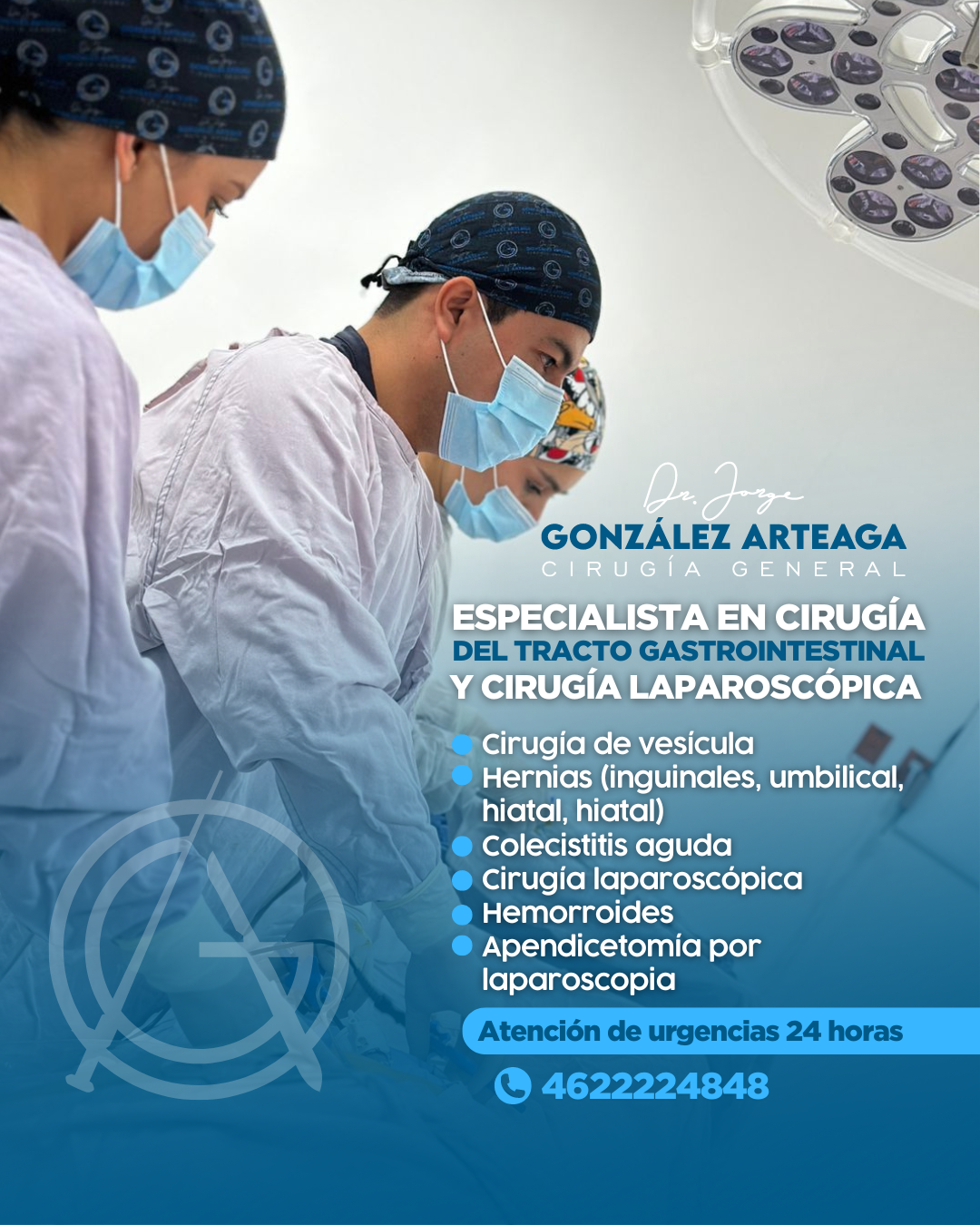 Cirugía general Dr. Jorge González Facebook ad from Dec 10, 2025