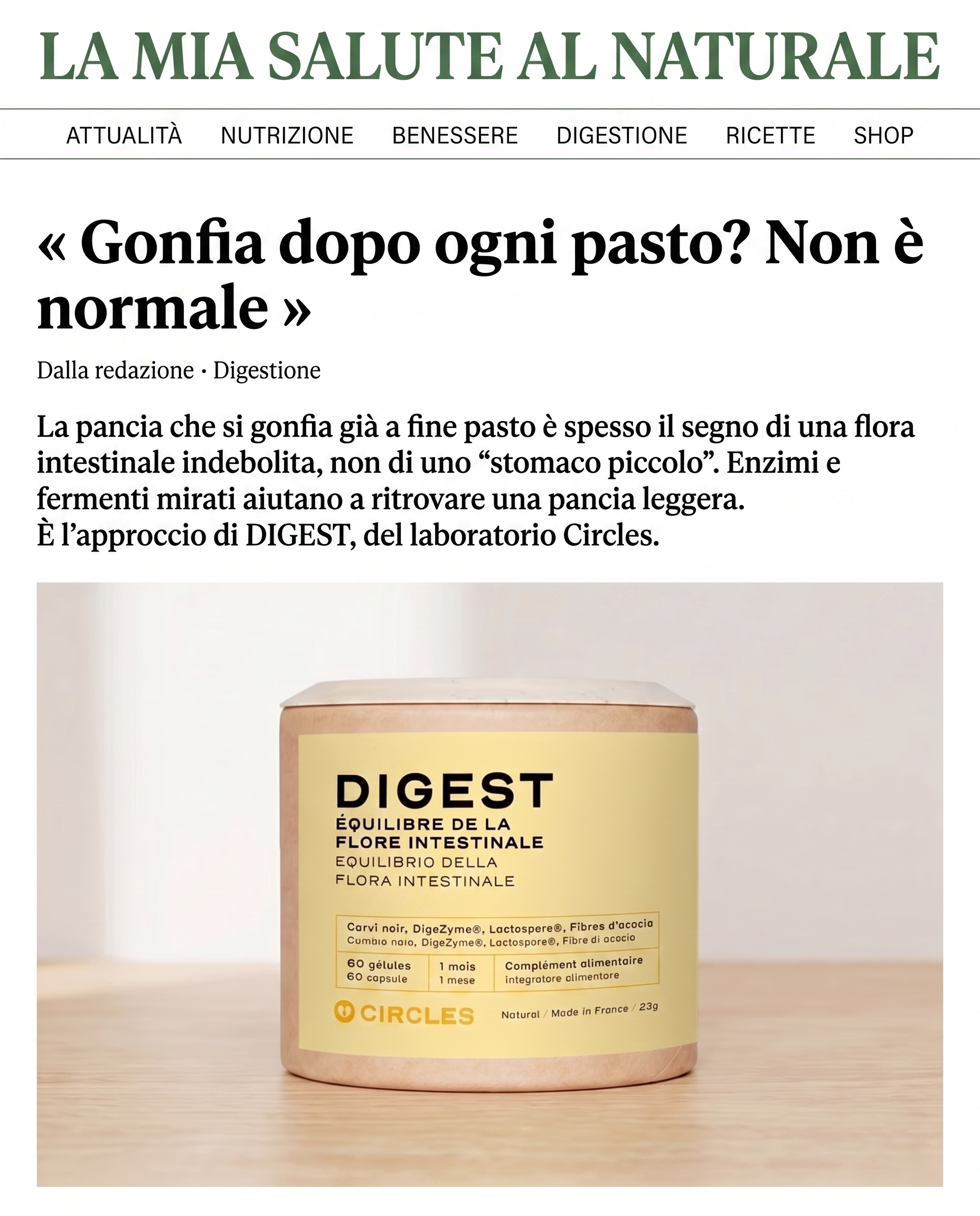 Circles Italia Facebook ad