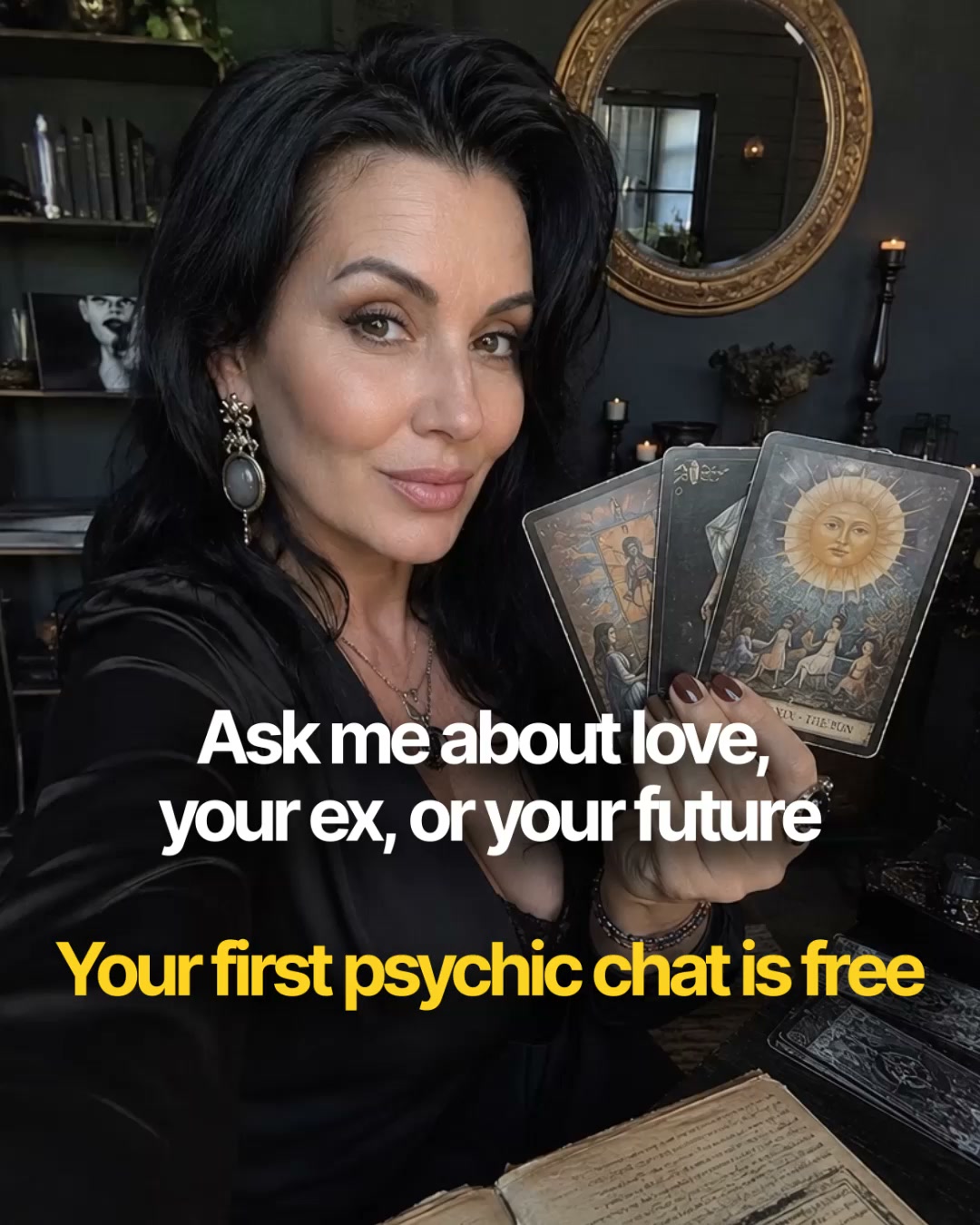 PsychicBook Facebook ad: Try now, FREE first chat