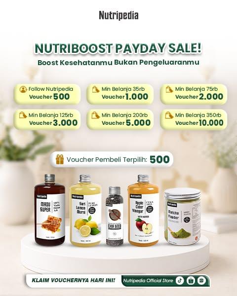 Nutripedia Facebook ad: Klaim Voucher s/d 10rb! Payday Sale Nutripedia