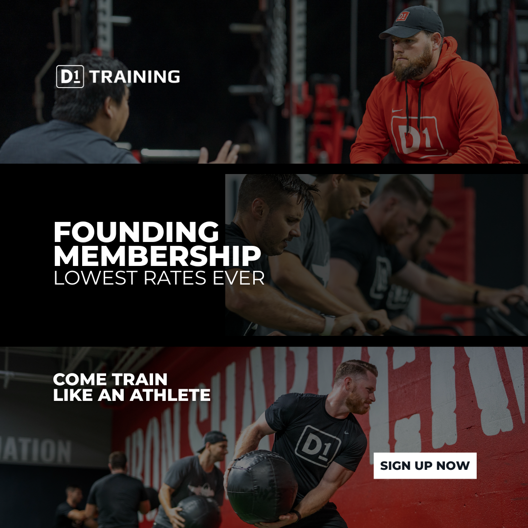 D1 Training East Nashville Facebook ad: FOUNDING MEMBERSHIP
