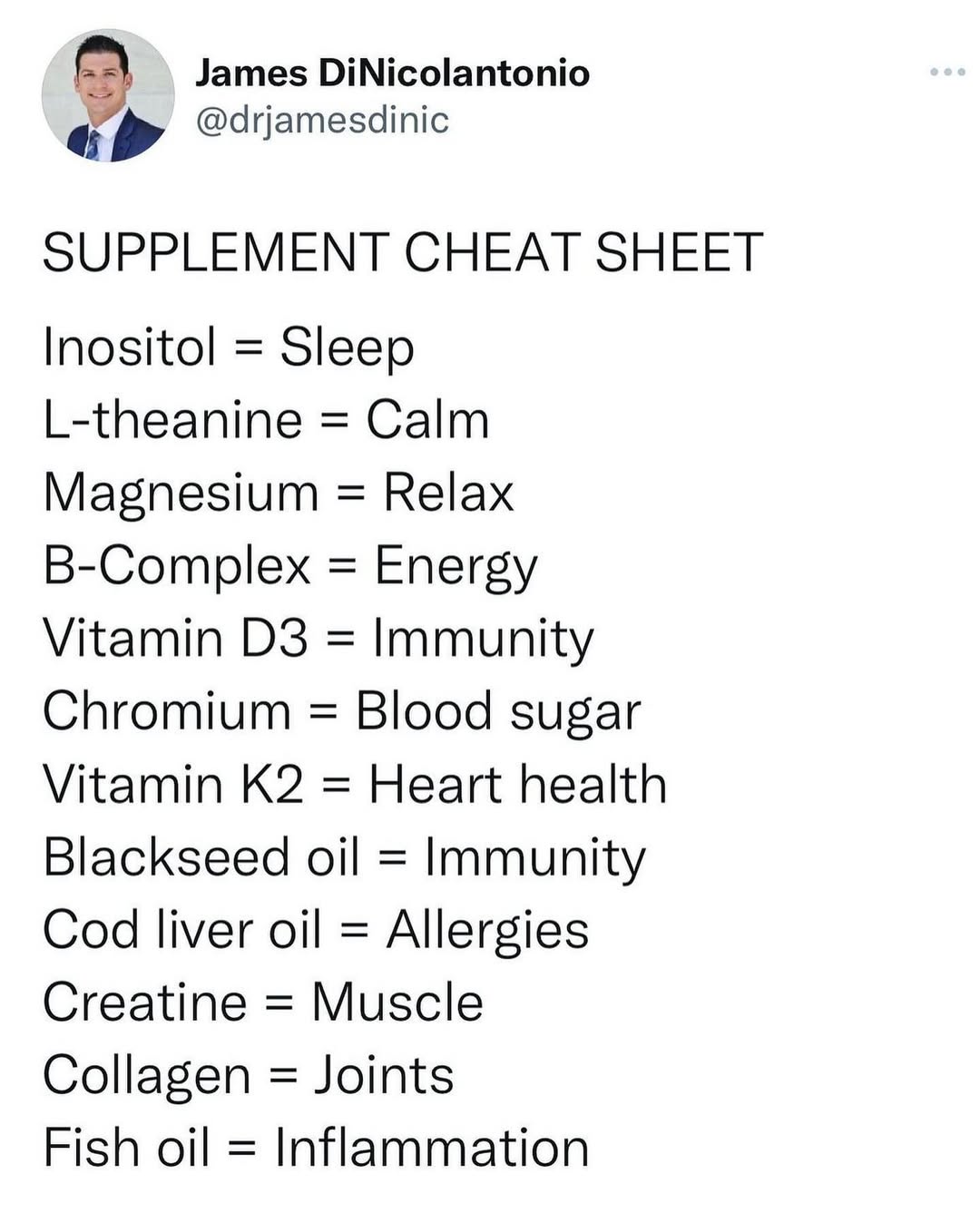 Dr. James DiNicolantonio Facebook ad
