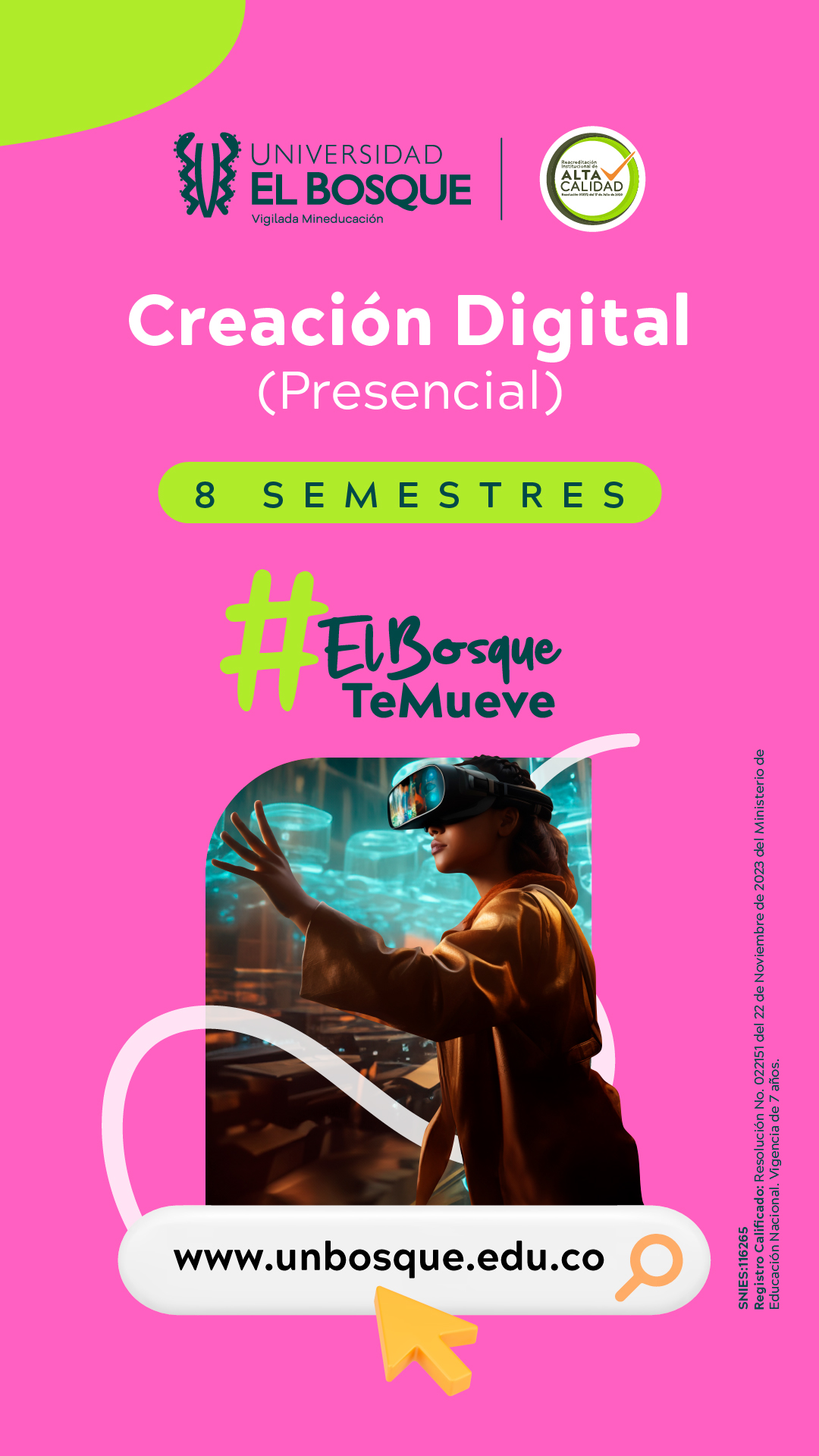 Admisiones Universidad El Bosque Facebook ad from Jul 28, 2026