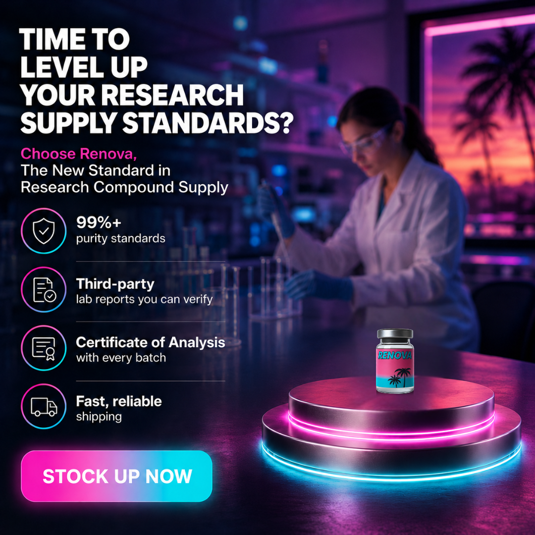 Get Renova Facebook ad: High purity research compounds