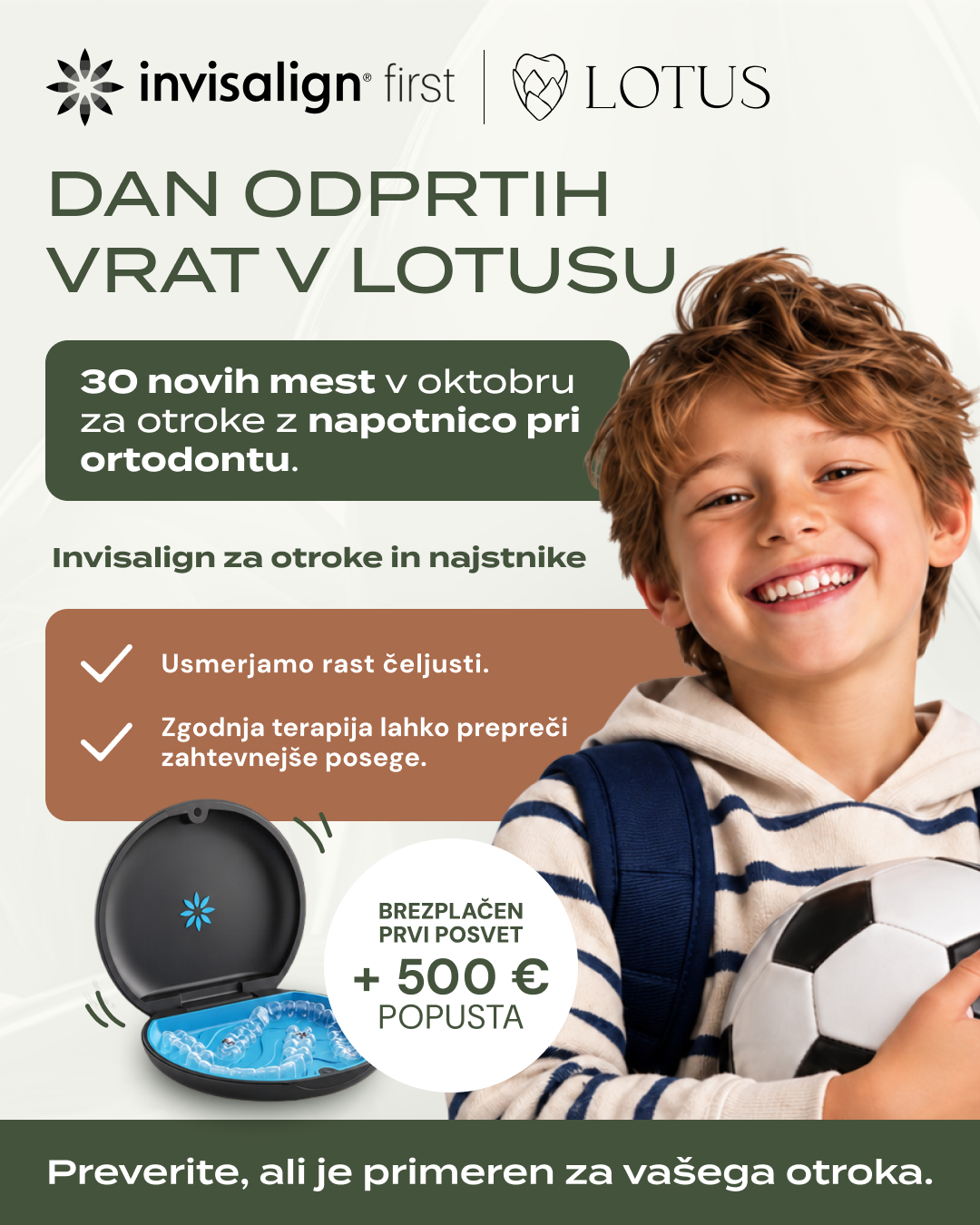 Lotus dentalni center Facebook ad: Brezplačno preverite možnosti