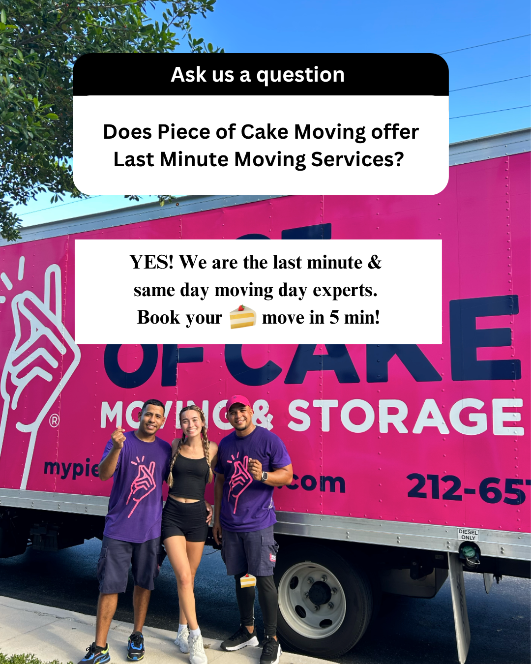 Piece of Cake Moving & Storage Facebook ad