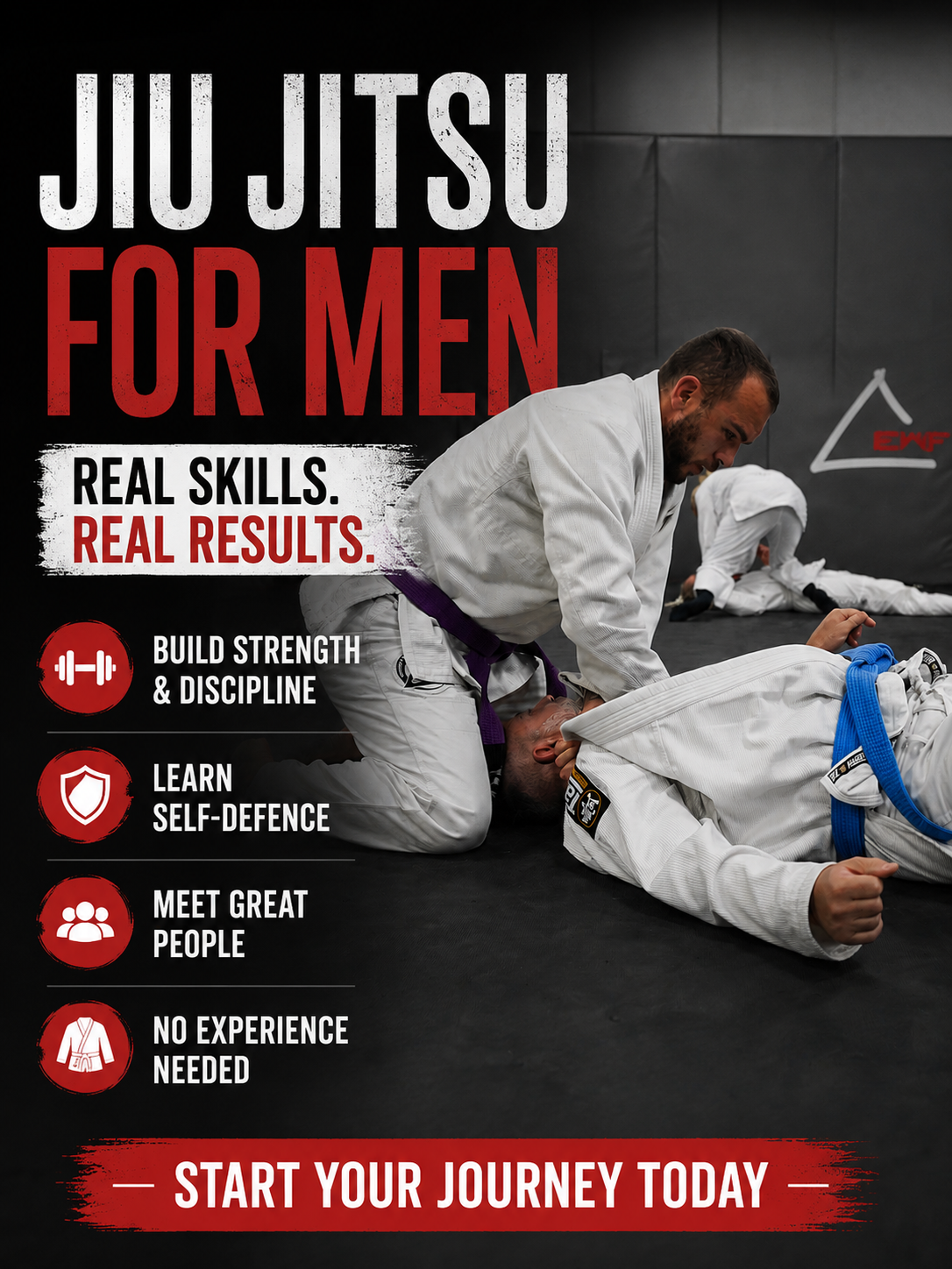 EWF Jiu Jitsu Market Harborough Facebook ad: Try Jiu Jitsu in Market Harborough
